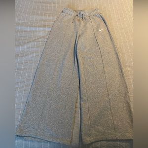 Nike High Rise Wide Leg Fleece Pants